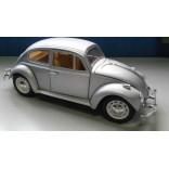 MINIATURA VOLKSWAGEN FUSCA 1967 ESCALA 1/18 METAL DISPONÍVEL NA COR PRATA 9701 P